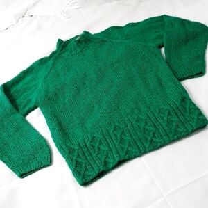 Intro Wool/ Mohair Green Women's Sweater Soft AndLightweight Size Small